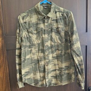 Camouflage Button-Up Shirt